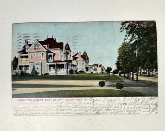 Vintage Postcard Allentown PA Hamilton Street East of 16th Pennsylvania 1907
