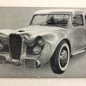 Cartão postal vintage personalizado Hot Rod Car 1936 Ford Coupe com motor Corvette