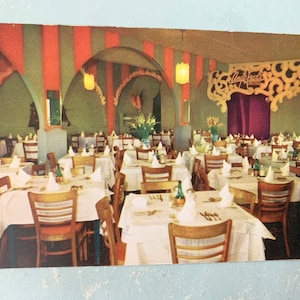 Vintage Postkarte Miami Beach FL Restaurant Picciolo's Italian American Collin Ave