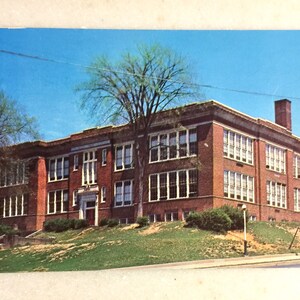 Cartão postal vintage Columbia PA High School The Park School na 6th & Cherry St