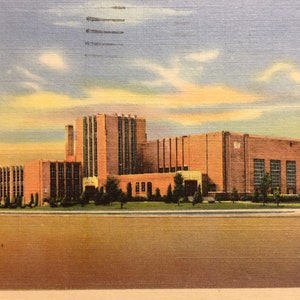 Cartão postal vintage Eisenhower Senior High School Norristown PA 1954