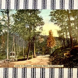 Vintage Postkarte mit der PA View in Mineral Springs Park 1914