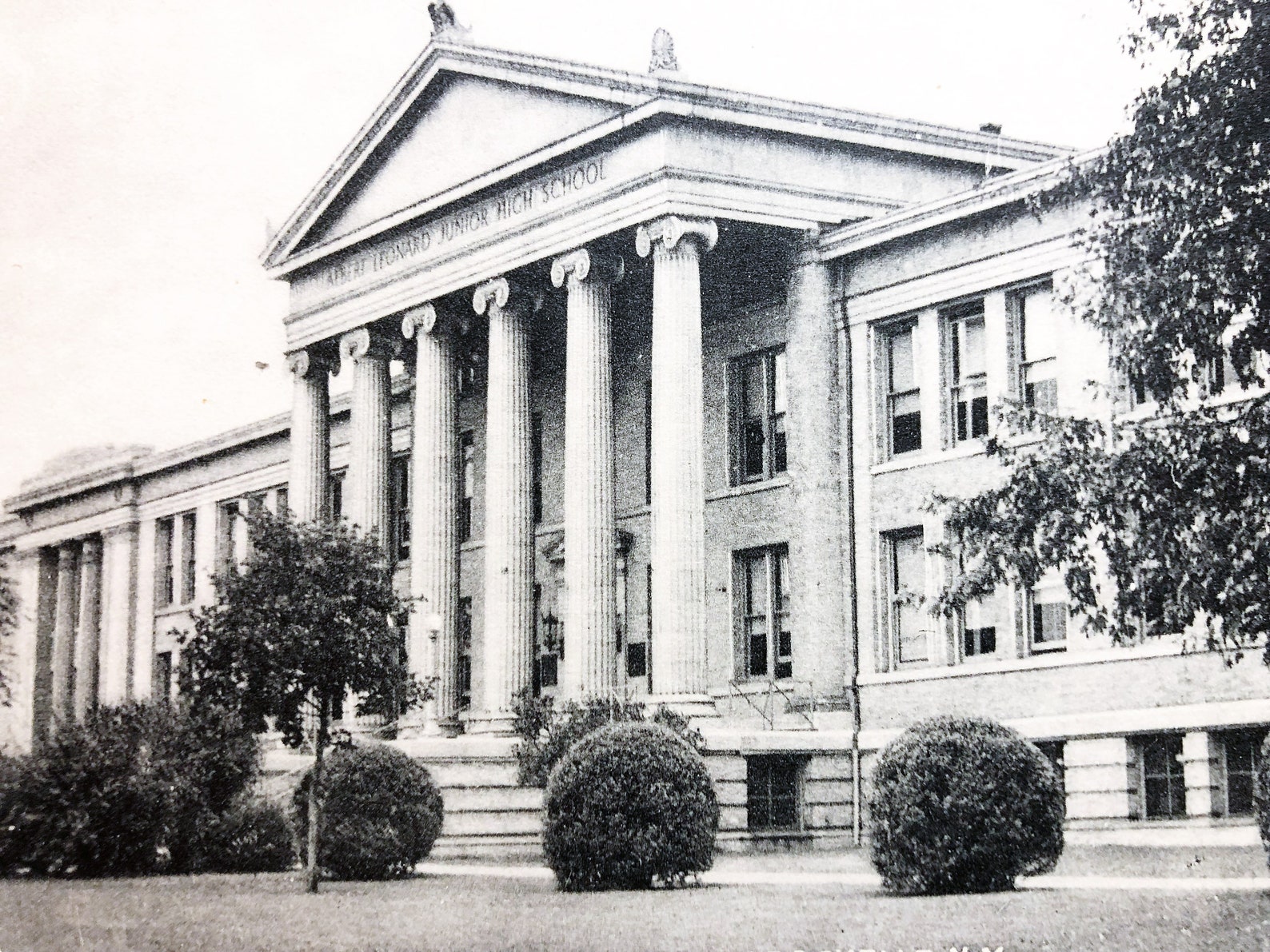 Vintage Postcard Albert Leonard Jr High School New Rochelle NY Etsy