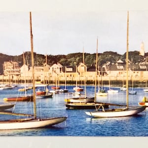 Cartolina d'epoca Rockport Yacht Basin Cape Ann MA
