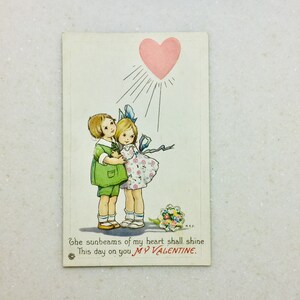 Cartão postal vintage dos namorados o raio de sol do meu coração