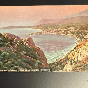 Vintage Postcard Menton France South Coast of France