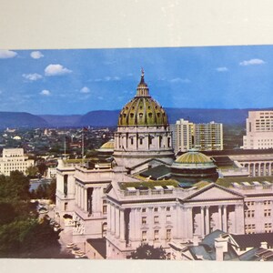 Cartolina d'epoca Harrisburg PA State Capitol Building Pennsylvania