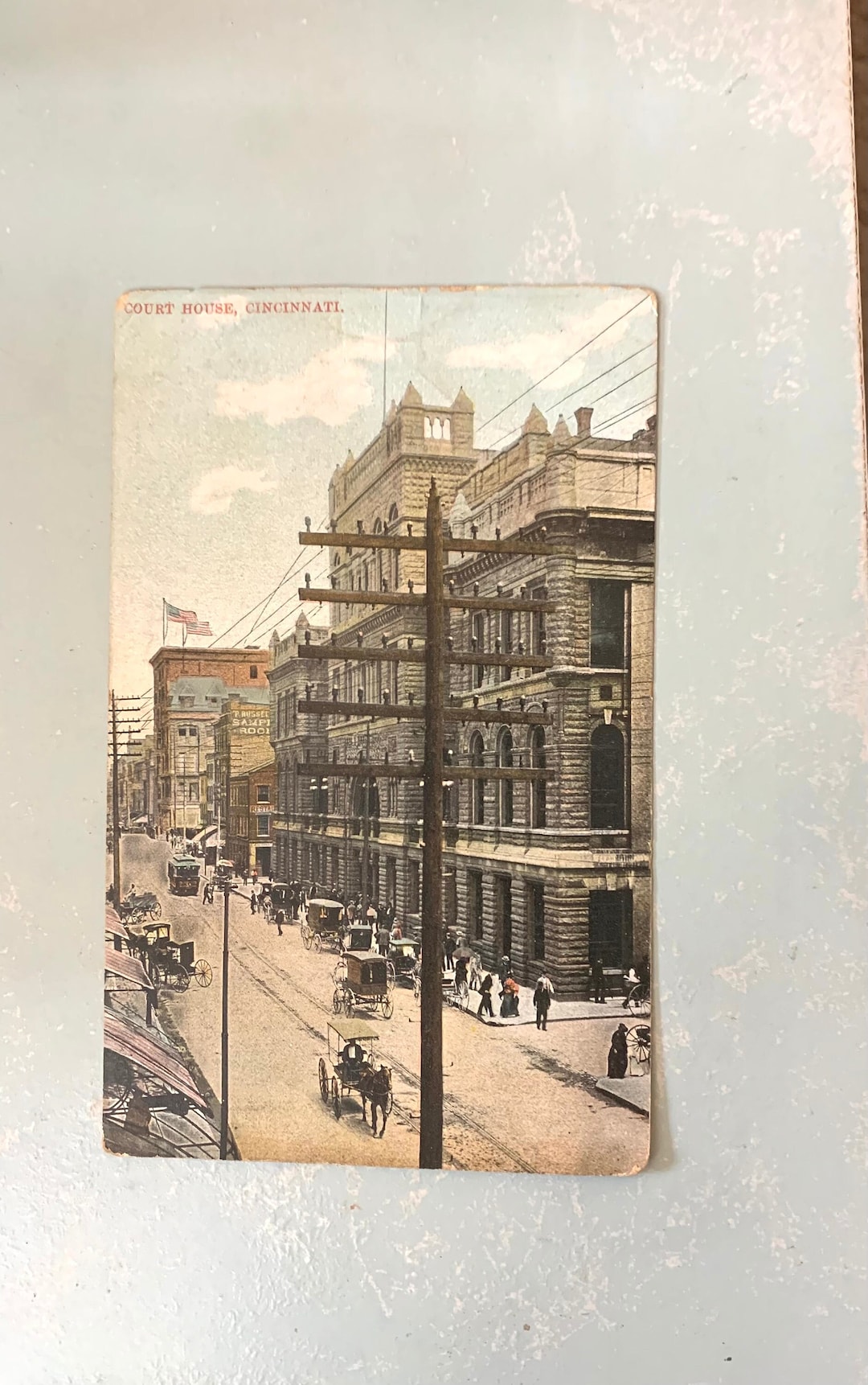 Vintage Postcard Cincinnati Ohio Court House & Street Scene Etsy