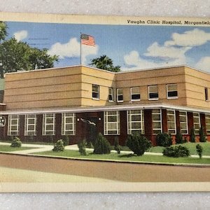 Cartão postal vintage Kentucky Hospital Clinic Morganfield KY