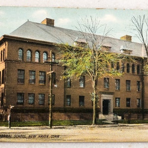 Vintage CT Postkarte New Haven Conneticut Zustand Lehrer College Zustand Normale Schule