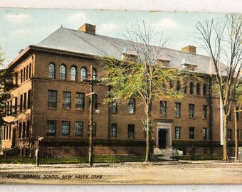 Vintage CT Postcard New Haven Connecticut State Teachers College State Normal School