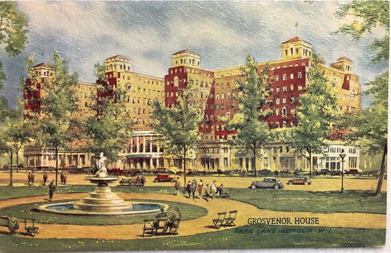 Vintage Postcard Grosvenor Hotel Park Lane Hyde Park London Etsy