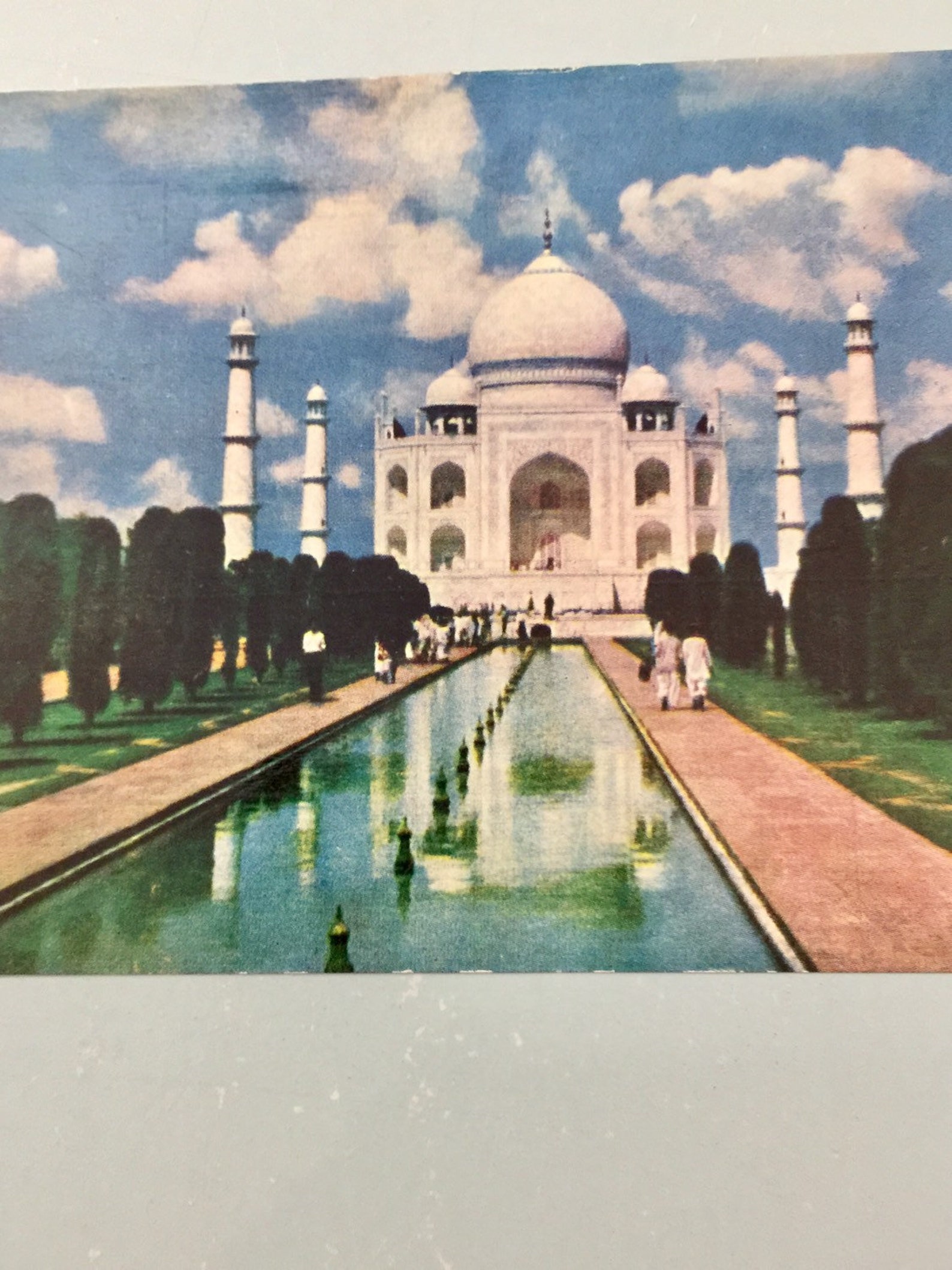 Vintage Postcard India Taj Mahal 1967 Over Size Etsy