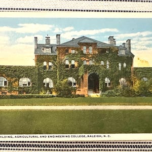 Vintage N C Postkarte Landwirtschaft & Technik College Hauptgebäude Raleger North Carolina