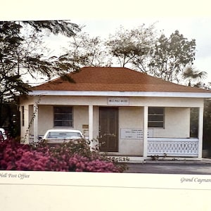 Vintage Postkarte Grand Cayman Island Hell Post Office British West Indies Over Size