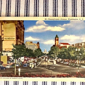 Vintage Postkarte Washington D C Pennsylvania Ave 1955 Mint Linen