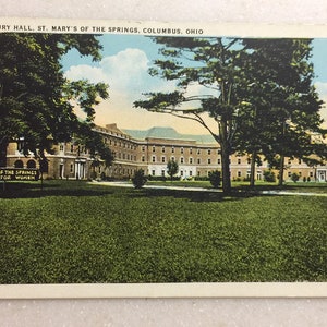 Cartolina d'epoca dell'Università dell'Ohio St Mary's of the Springs Columbus Ohio Sansbury Hall