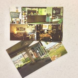 Cartão postal vintage Morristown TN Holiday Inn Hotel Par de cartões