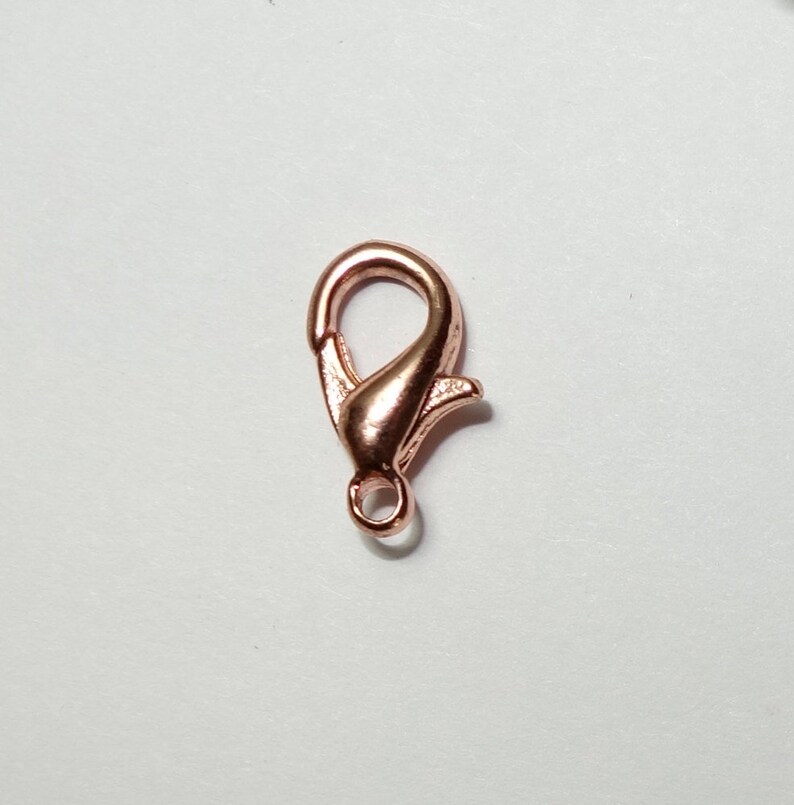 The price is for 25 lobster clasps Lead free and nickel safe 13MM X 7MM 25 GOLD ROSE LOBSTER Clasps Loop 2MM