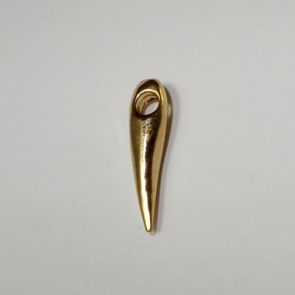 10 GOLD SPIKE CHARMS - Pewter beads 19MM X 5MM- Hole 3MM - Lead safe- The price is for 10 spikes