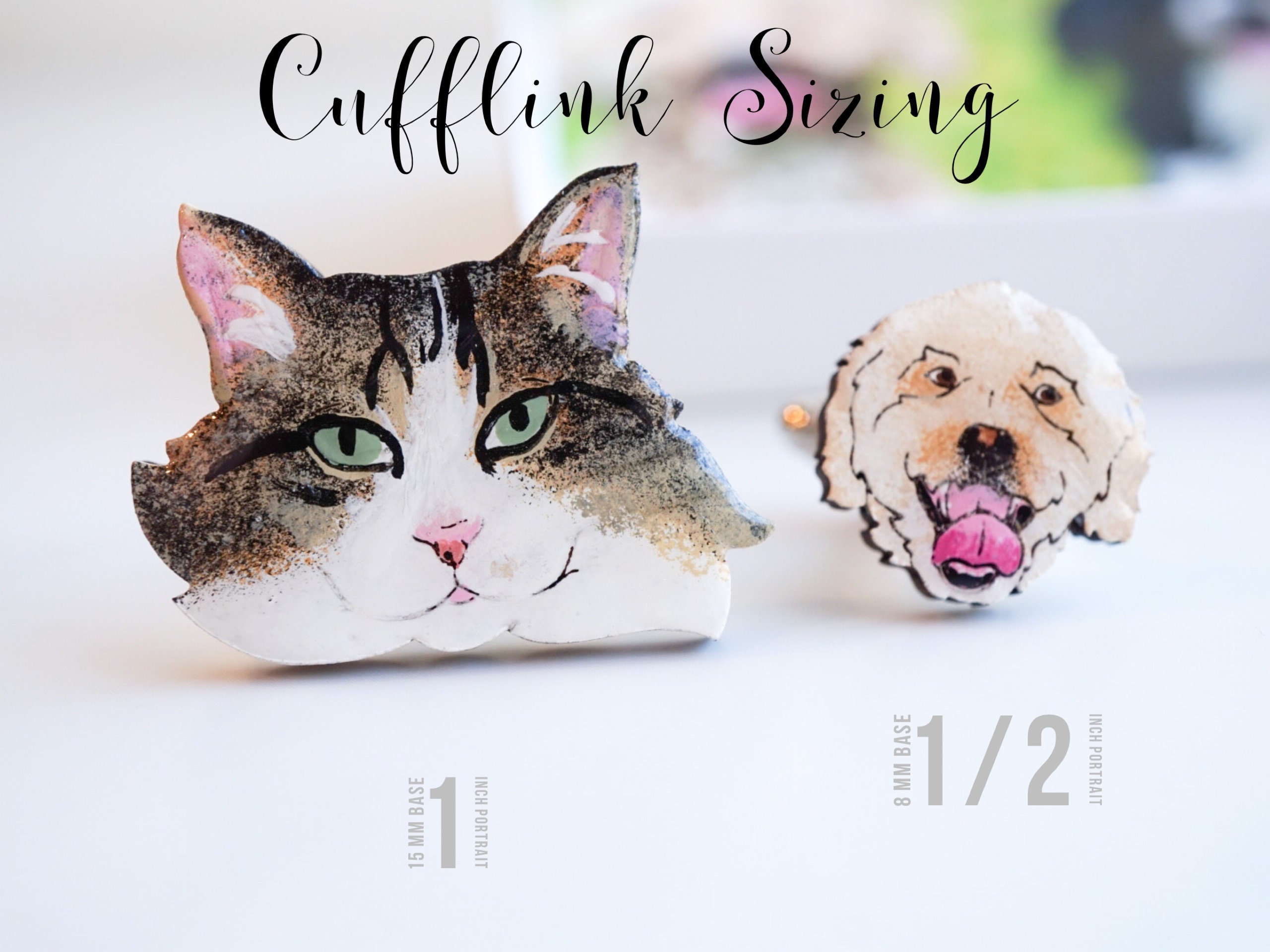 Custom Pet Portrait Cufflinks