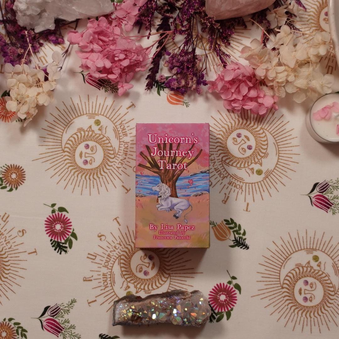 MINI Unicorn's Journey Tarot Deck -  80 MINI Cards (44x80mm) plus DIGITAL Guidebook