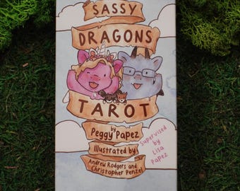 Sassy Dragons Tarot CLASSIC Edition - 79 Tarot Cards (60x110mm) - Family Friendly Language