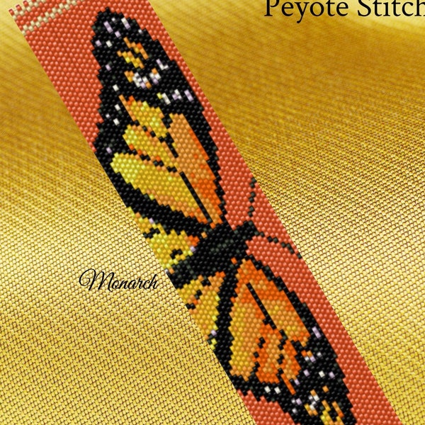 Monarch Peyote Layout, Peyote Pattern, peyote patterns, peyote, butterfly, peyote beading, peyote bracelet peyote beaded bracelet