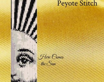 Here Comes the Sun Peyote Pattern, peyote, peyote pattern, peyote patterns, seed bead pattern, peyote beaded bracelet