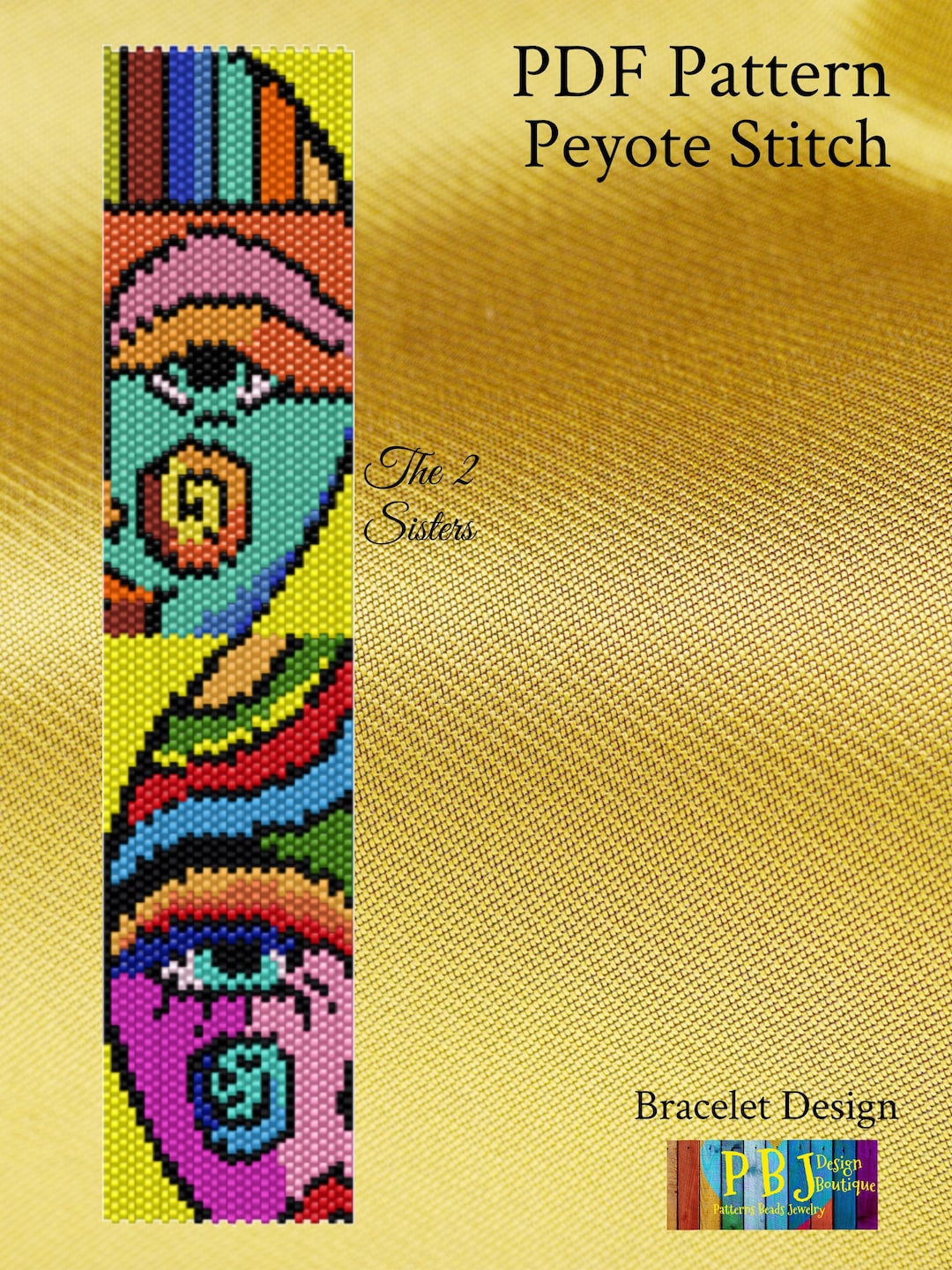 The 2 Sisters Peyote Pattern, Peyote Patterns, Peyote, Peyote Bracelet ...