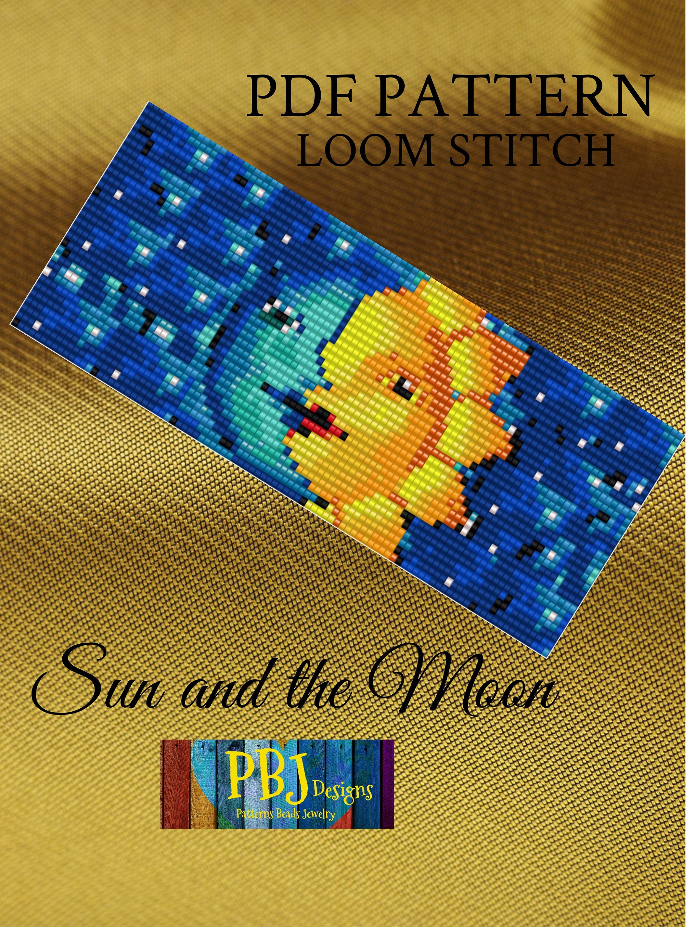 Sun & Moon Loom Pattern, Celestial Bracelet, Instant Download, PDF