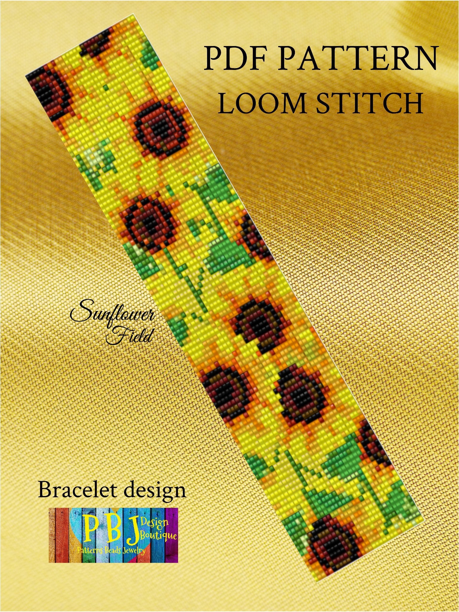Sunflower Field Loom Pattern Loom Patterns loom beading | Etsy