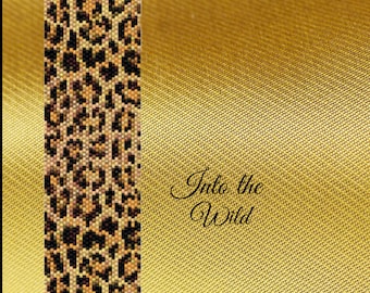 Into the Wild Peyote pattern, animal print, peyote pattern, beading pattern, peyote bracelet, seed bead pattern, PDF, instant download,