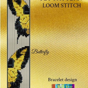 Butterfly Loom Pattern, loom, loom pattern, loom patterns, loom beaded bracelet, loom bracelet, seed bead bracelet, butterfly