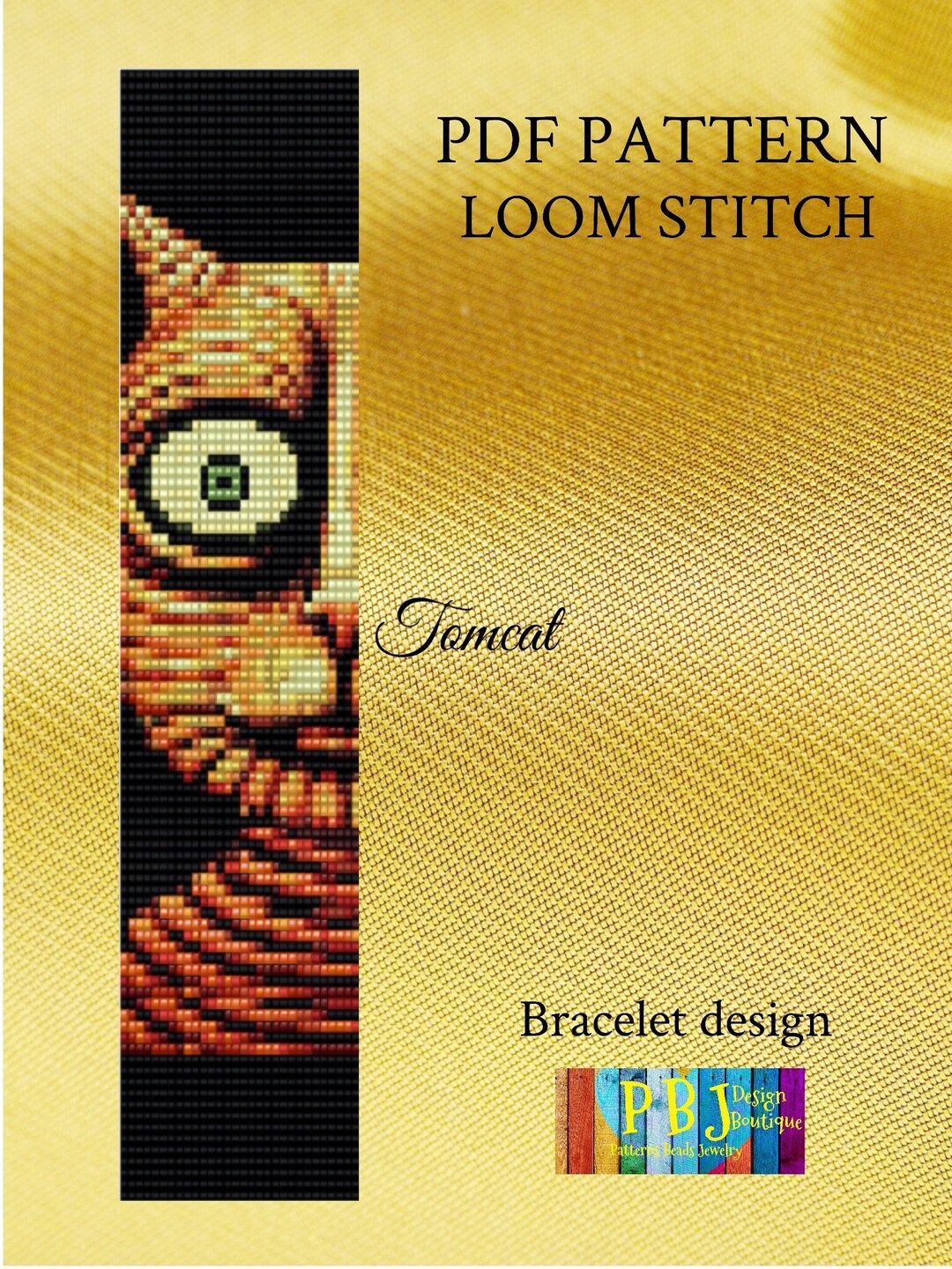 Tomcat Loom Pattern, Loom, Loom Pattern, Loom Patterns, Cat Pattern ...
