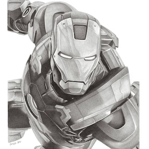 Ironman de Avengers Movie A3 Print off Original Pencil Drawing Limited 100 copies