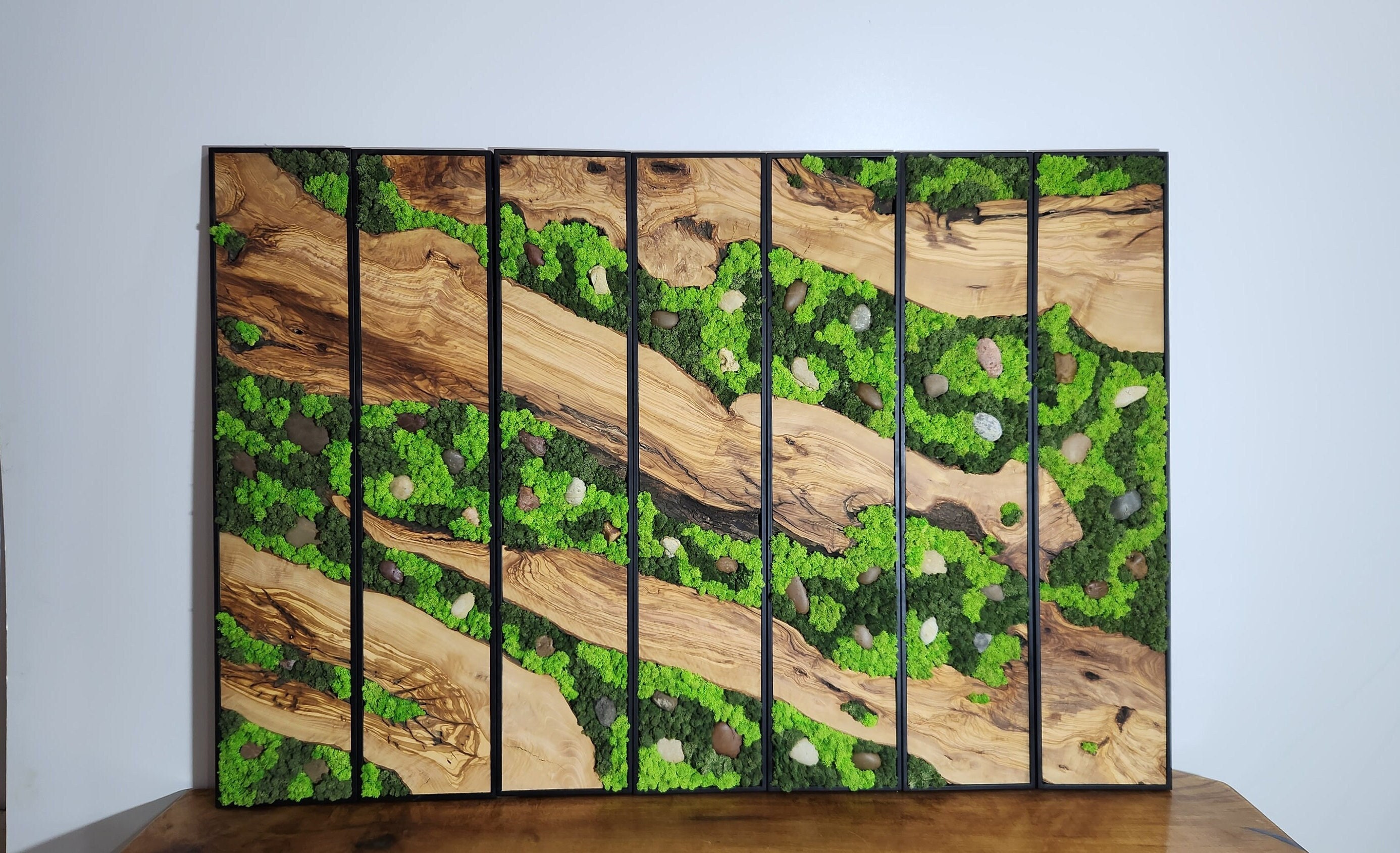 Natural Moss Framed Wall Art 25 x 25 – Moss Acres