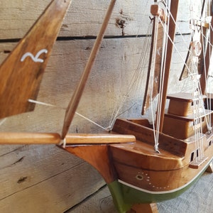 Wooden Pirate Ship Model, Handmade Pirate Ship. Model Pirate Ship, Miniature Pirate ship, Handmade Decor, Wooden Decoration image 9