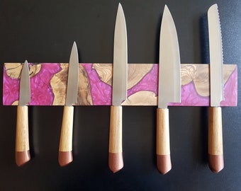 Barre aimantée en bois pour couteaux - Meilleur du Chef