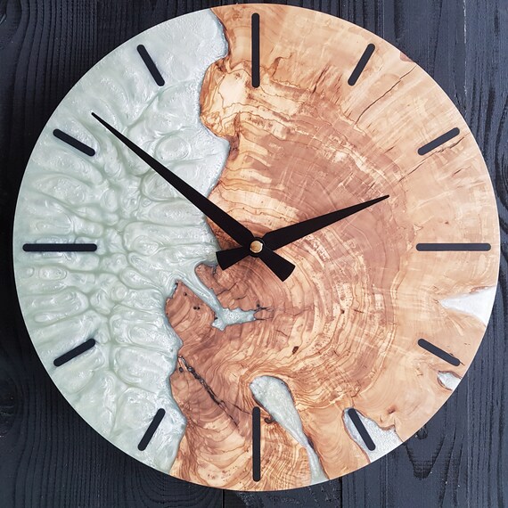 Grande Horloge Murale 3D Bois Doré – Style Rétro Et Anti-humidité, 40 Cm