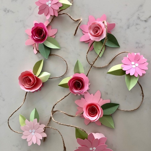 Paper Flower Garland Etsy