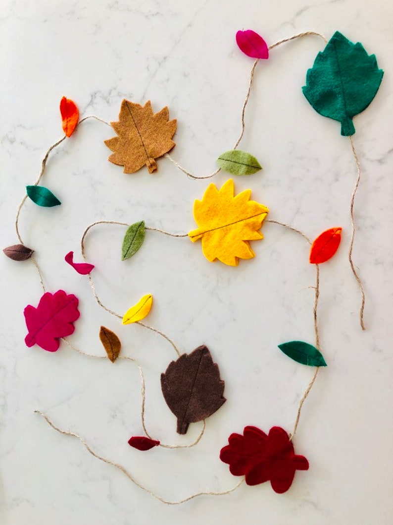 Felt Fall Leaves Garland Etsy