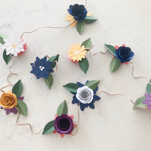 Paper Flower Garland Etsy
