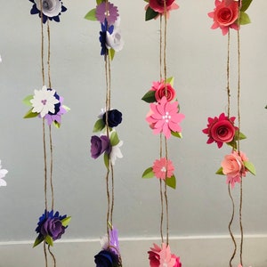 Purple Paper Flower Garland - Etsy