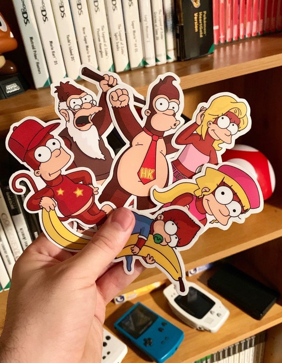 Simpkong Sticker Pack Donkey Kong X The Simpsons Etsy