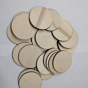 Choose Size and Qty - 3" to 5" - Wooden craft Circles, DIY craft supplies wood Circles, wood shapes round Disc Blank cutout slices