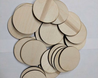 Choose Size and Qty - 3" to 5" - Wooden craft Circles, DIY craft supplies wood Circles, wood shapes round Disc Blank cutout slices