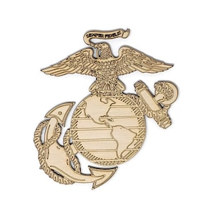 US Marine Corps EGA - USMC Logo - Various Sizes - laser cut birch - diy craft supplies flag making, rustic decor, patriotic - BCNC0026