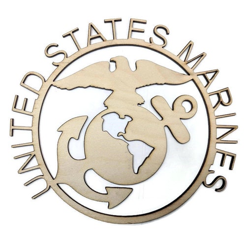 USMC United States Marine Corps Wall Art Laser Cut Sign Gift Etsy