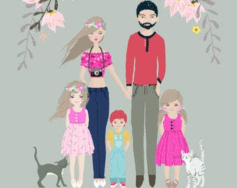 Personalized Animated Family Portrait